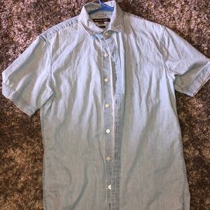 Michael Kors denim pattern polo shirt